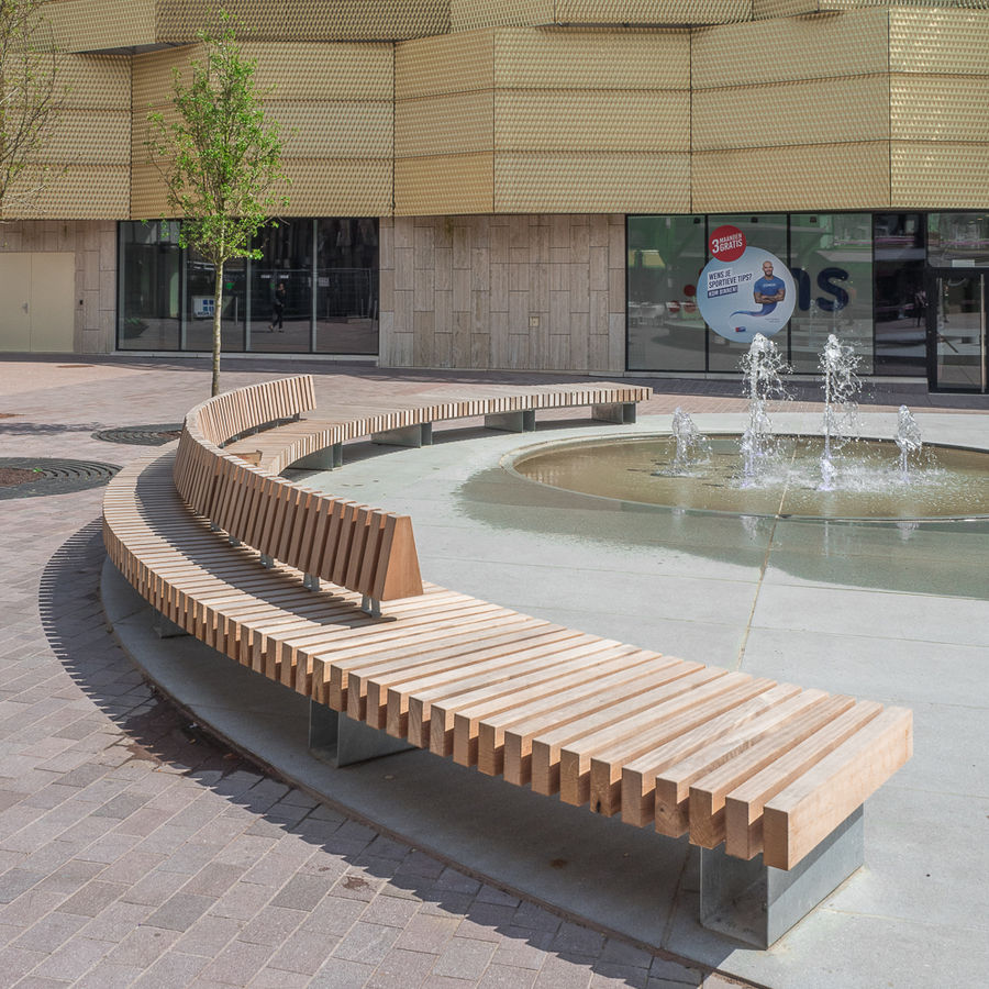 Rough&Ready Curved Benches Streetlife ESI External Works