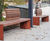 Outdoor seating for French retail outlet and bus network 3