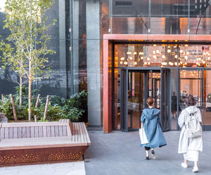 Modular outdoor seating - American Copper Buildings
