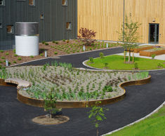 Seating and planters for nursing home's sensory garden