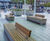 Outdoor seating and planters - revamped square, Belgium 4