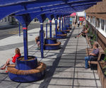 Seating and planters for bus hub - Gravesend
