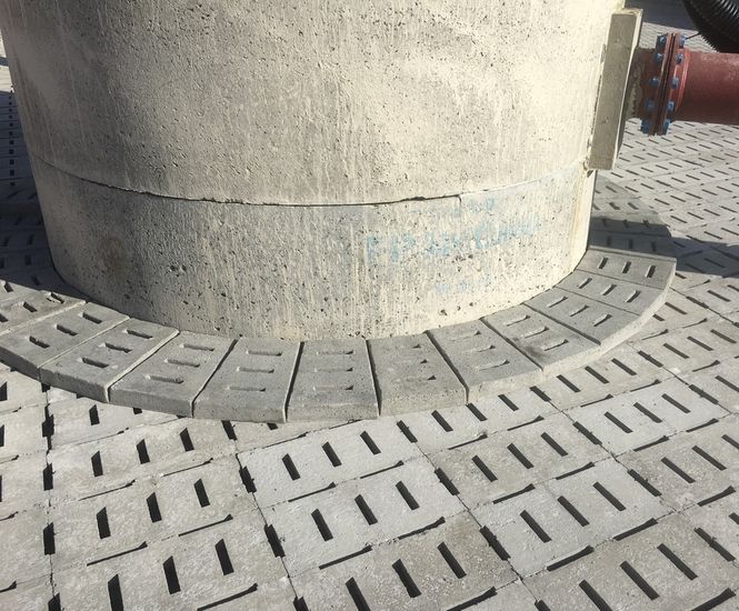 Filter bed drainage tiles