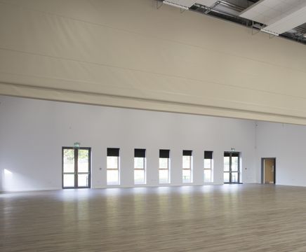 Multiroll partition for sports halls & school facilities