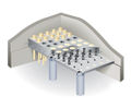 Monolithic filter floors