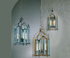 Gothic solid brass / bevelled glass lantern