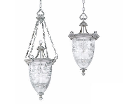 Victoria cut crystal brass lantern