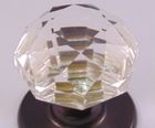 Bronze cut crystal mortice door knob