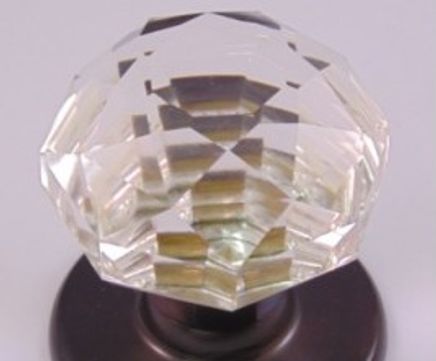 Bronze cut crystal mortice door knob
