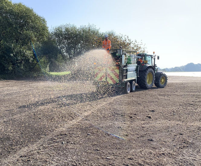 Groweb hydroseeding used at Heaton reservoir Manchester