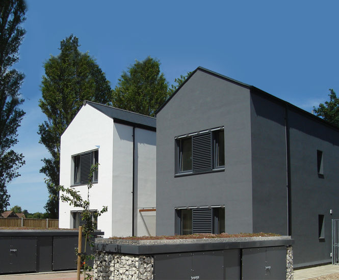 Thin joint blocks for passive houses, Isle of Wight