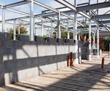 Aircrete Infil for Steel Frame, Temple near Birmingham
