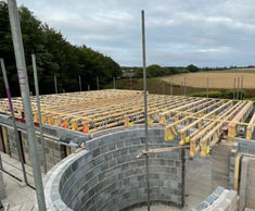 Aircrete building blocks for medieval-inspired home