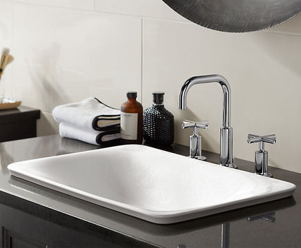 Purist three-hole basin mixer