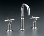 Purist three-hole bath filler