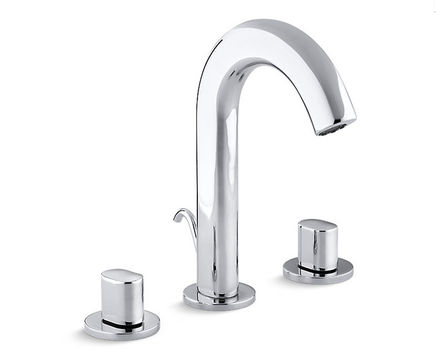 Oblo® tall two-handle, three-hole basin mixer