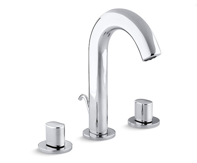 Oblo® tall two-handle, three-hole basin mixer | KOHLER Mira 