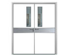 NationPlus Double Swing steel doors with vision panels