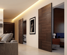 Interior invisible door system offers sleek aesthetics