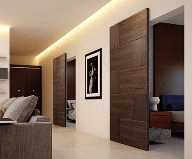 Interior invisible door system offers sleek aesthetics
