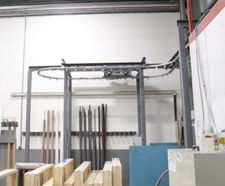 Bespoke overhead conveyor system for joinery works