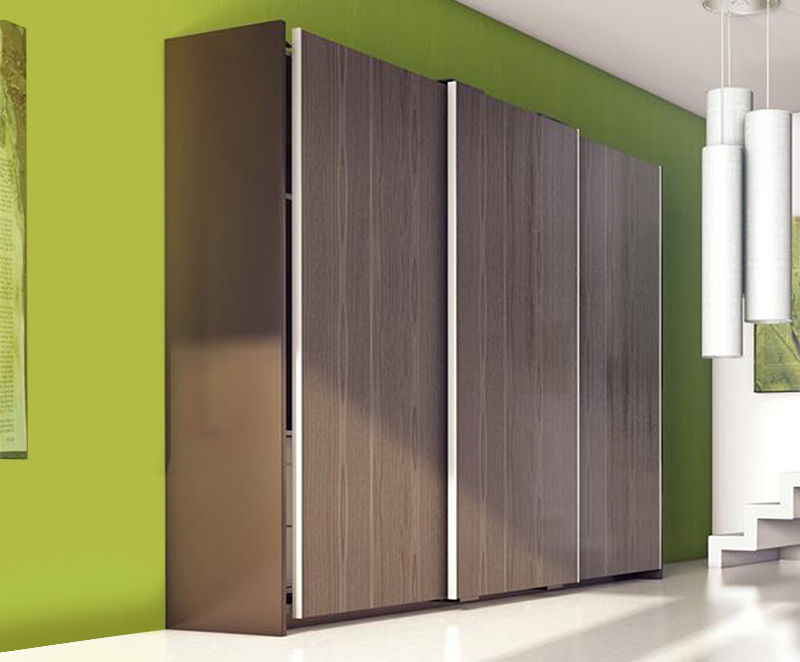 Ultra double track sliding door system for wardrobes Runners Sliding