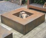 Corten Steel Square Fire Table