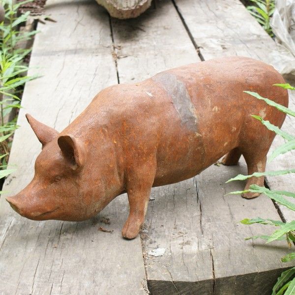 Images for Cast Iron Standing Sow/Pig Garden Statue