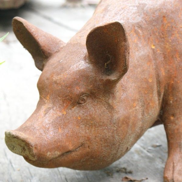 Images for Cast Iron Standing Sow/Pig Garden Statue