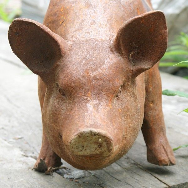 Images for Cast Iron Standing Sow/Pig Garden Statue