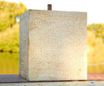 Sandstone Staddle Stone - square garden base for posts or ornaments