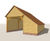 One-bay oak-framed garage with side aisle (RW1GA) 1