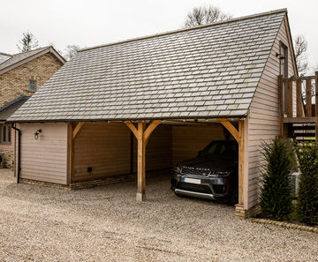 Oak-framed garages