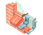 Type U cavitray for under brick or tile sills