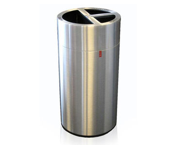 Lune Myron - aluminum or stainless steel multi-stream waste bin