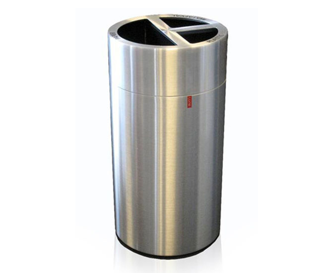 Lune Myron - aluminum or stainless steel multi-stream waste bin