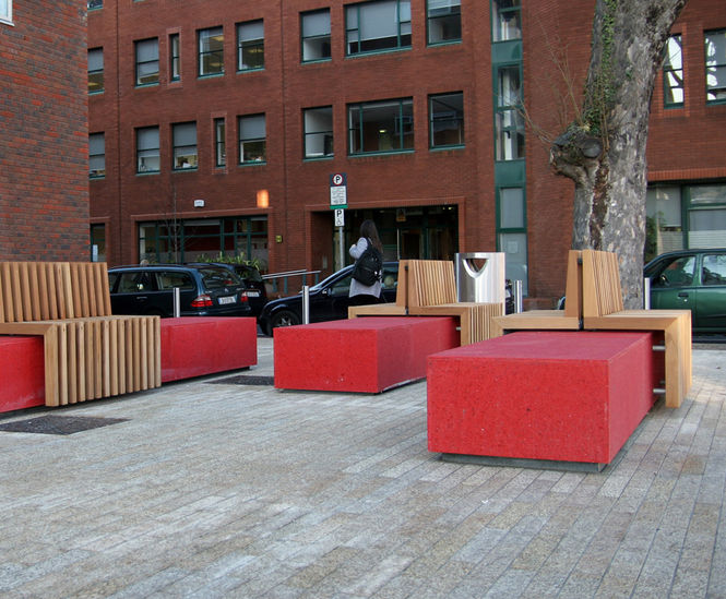 Public plaza furniture, Rathmines Omos