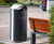 S16.2 Litter Bin - steel outdoor litter bin with ashtray, 120L capacity 9