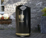 s16.2 contemporary steel litter bin with ashtray - on this page