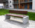 s83 - cut granite, 316 stainless steel and timber seat 1