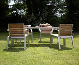 s59.2 - mild/stainless steel and hardwood picnic set - on this page