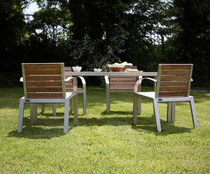s59.2 - mild/stainless steel and hardwood picnic set