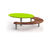 s89 - steel, fibreglass and hardwood picnic set 3