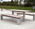s96w galvanised steel and timber picnic set 1