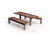 s96w galvanised steel and timber picnic set 3