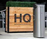 Stainless steel bins for Dublin Docklands business area - on this page