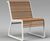 V32t - contemporary steel and hardwood outdoor chair for public spaces 2