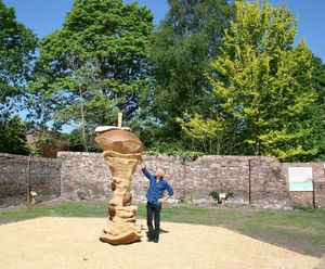 Apple Core timber play sculpture
