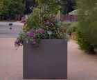 Cube powder-coated steel planters