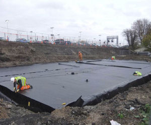 Sustainable surface water drainage system for car parks